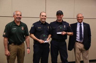 EMS Heroes Winner - Nate Hawley and Amanda Austin, SCFD8 (Kasey Austin accepted the award for his wife, Amanda, who was out of town for training.)